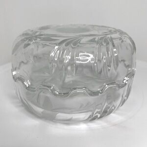 Vintage Pressed Cut Glass Trinket Holder/Nesting Glass Bowls - Italy